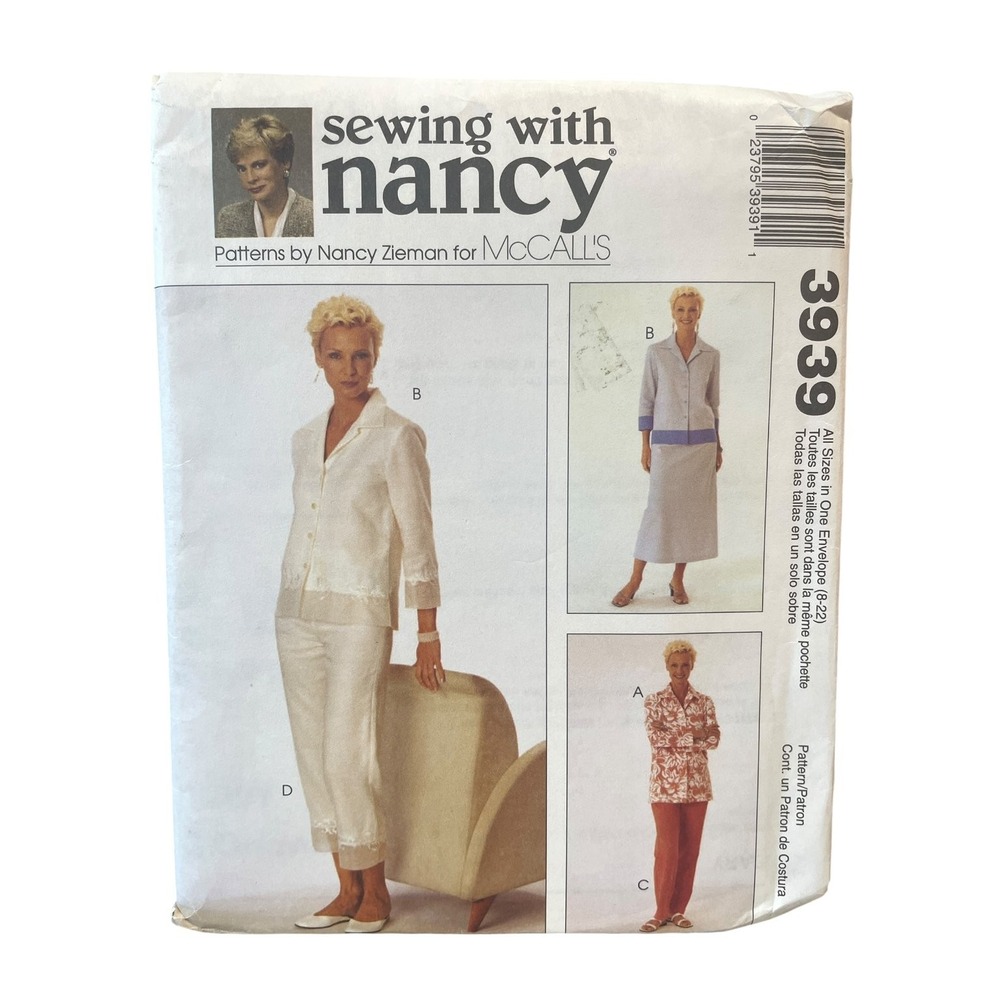McCall's 3939 Misses' Petite Jacket Skirt Pants Sewing Pattern 8-22 UNCUT
